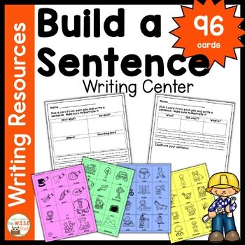 Build a Sentence with Cards Writing Center | Sentence Builder Cards 1 Build a Sentence with Cards Writing Center | Sentence Builder Cards