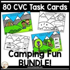 CVC Writing Task Cards Phonics Science of Reading Literacy Centers