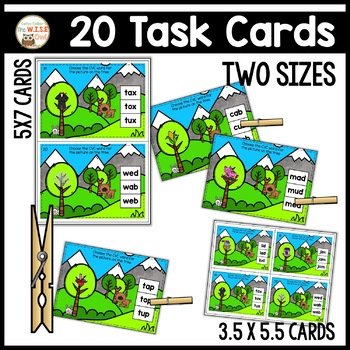 CVC Writing Word Match Task Cards Phonics Science Of Reading Centers ...