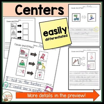 Cause and Effect Reading Comprehension Unit Kindergarten & 1st Grade Centers - Image 4