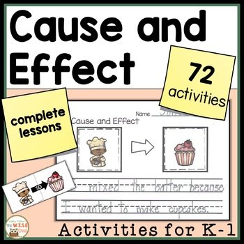 Cause and Effect Reading Comprehension Unit Kindergarten & 1st Grade Centers