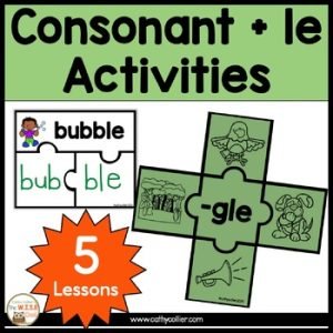 Consonant le Activities Worksheets & Games Syllable Types SOR