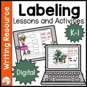 Digital Labeling Centers for Kindergarten | Vocabulary | Google SlidesTM