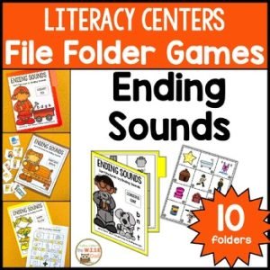 Ending Sound Sort Kindergarten File Folder Games Centers Science of Reading