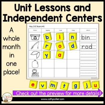 May CVC Unit Lessons, Activities & Center | Multi-Sensory Word Work - Image 4