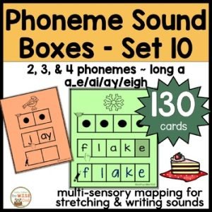 Multi-Sensory Phoneme Sound Boxes Set 10 | long a patterns Orthographic Mapping