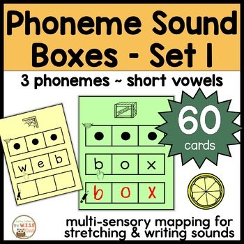 Multi-Sensory Phoneme Sound Boxes Set CVC Orthographic Word Mapping SOR