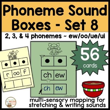 Multi-Sensory Phoneme Sound Boxes Set ew/oo/ue/ui Orthographic Mapping SOR