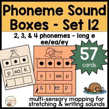 Multi-Sensory Phoneme Sound Boxes Set long e patterns Orthographic Mapping SOR