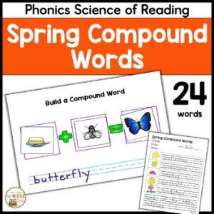 Spring Compound Words Building Mat Hands-On Center Vocabulary Easter K-1